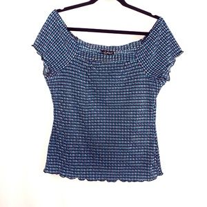 Russell Kemp Short Sleeve Patterned Top